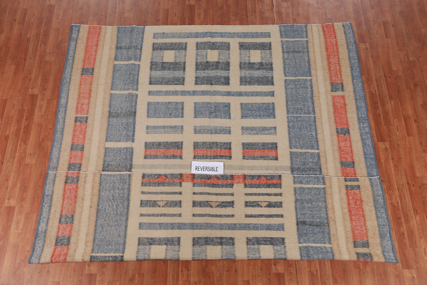 Vegetable Dye Jute Kilim Turkish Square Rug 9x9