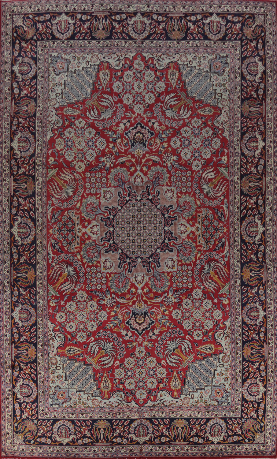 Vintage Floral Najafabad Persian Large Rug 10x16