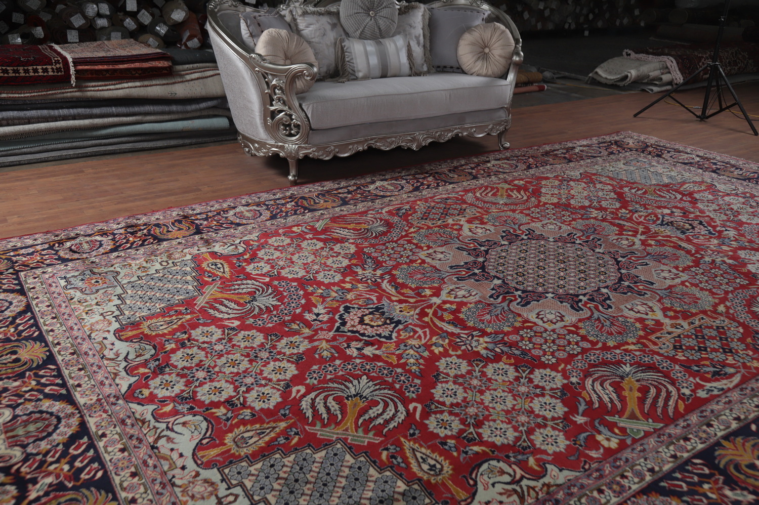 Vintage Floral Najafabad Persian Large Rug 10x16