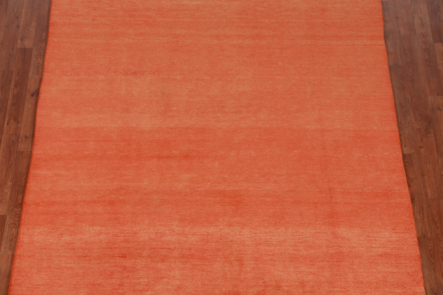 Orange Wool Modern Gabbeh Vegetable Dye Area Rug 6x9