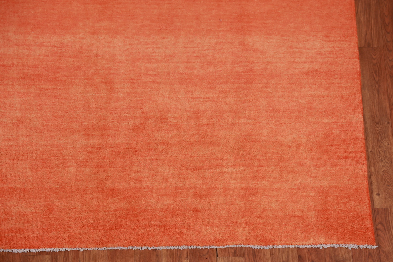 Orange Wool Modern Gabbeh Vegetable Dye Area Rug 6x9