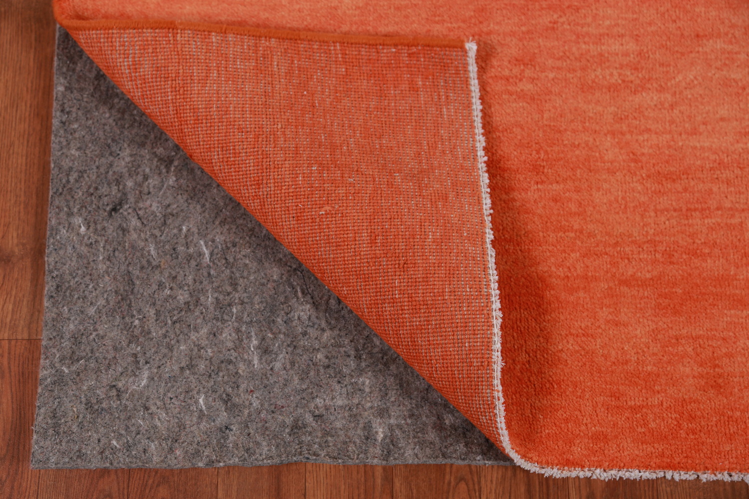Orange Wool Modern Gabbeh Vegetable Dye Area Rug 6x9