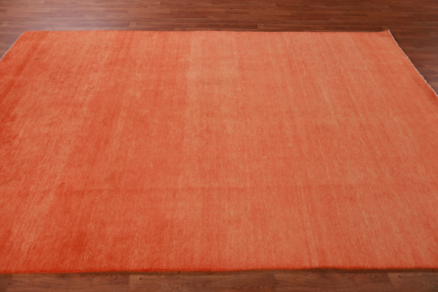 Orange Wool Modern Gabbeh Vegetable Dye Area Rug 6x9
