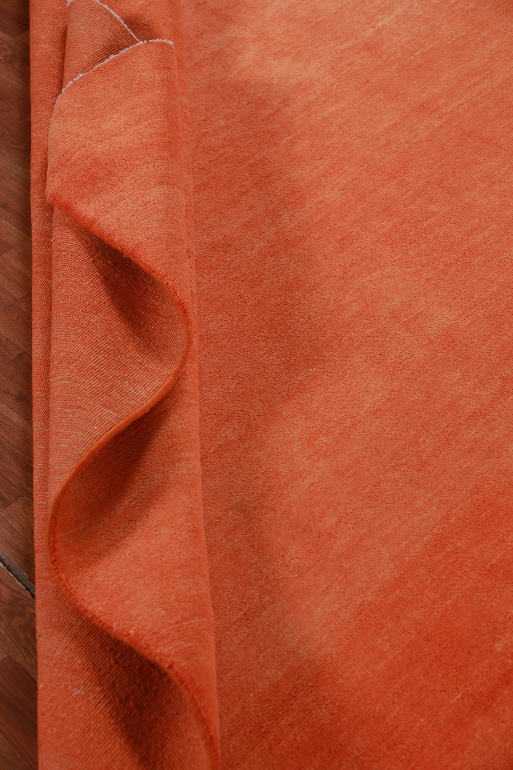 Orange Wool Modern Gabbeh Vegetable Dye Area Rug 6x9