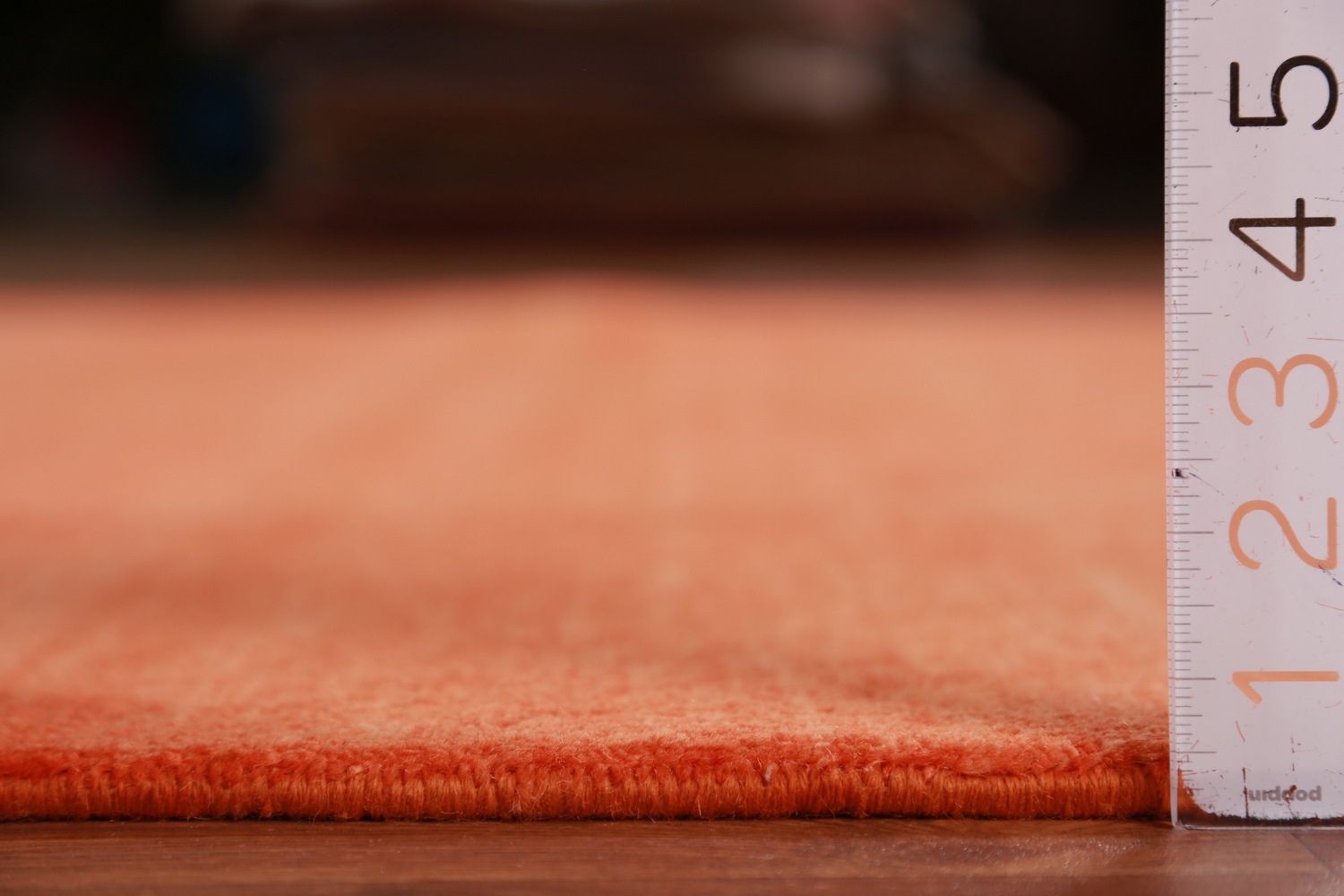 Orange Wool Modern Gabbeh Vegetable Dye Area Rug 6x9