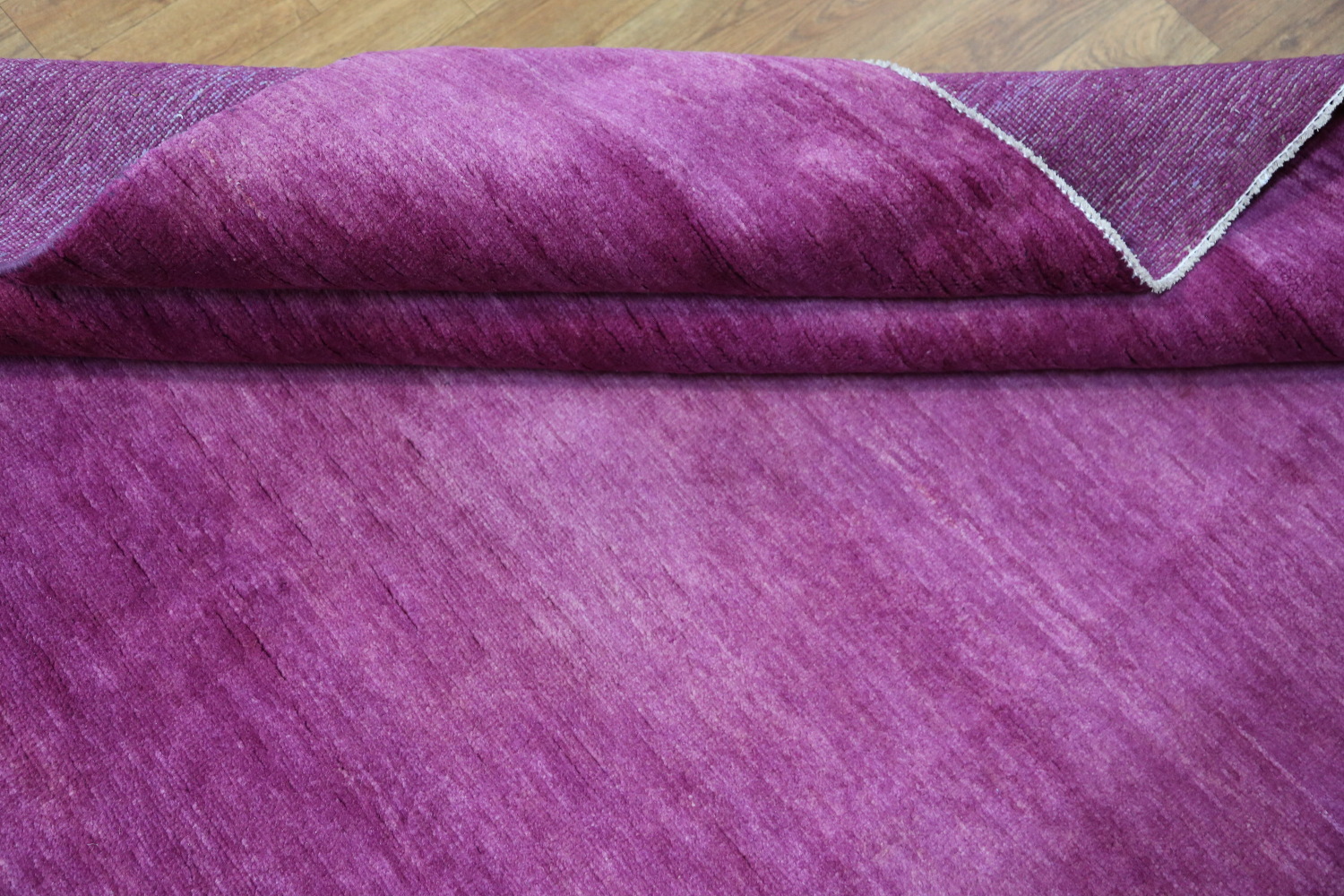 Modern Wool Purple Royal Gabbeh Vegetable Dye Area Rug 6x9