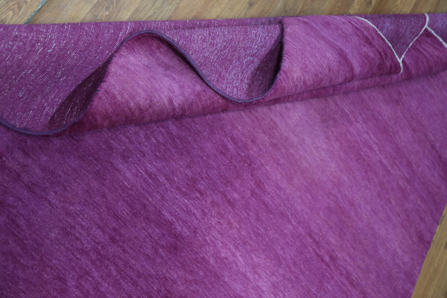 Modern Wool Purple Royal Gabbeh Vegetable Dye Area Rug 6x9