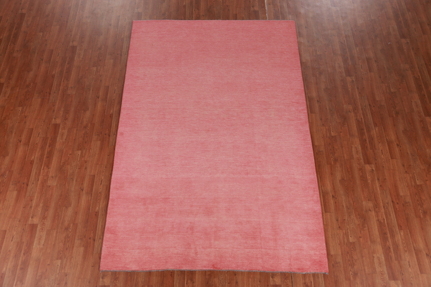 Modern Pink Solid Gabbeh Vegetable Dye Area Rug 6x9