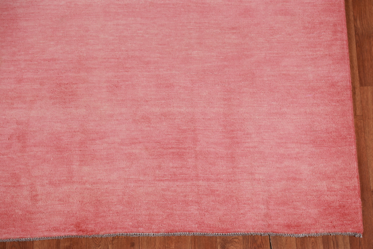 Modern Pink Solid Gabbeh Vegetable Dye Area Rug 6x9