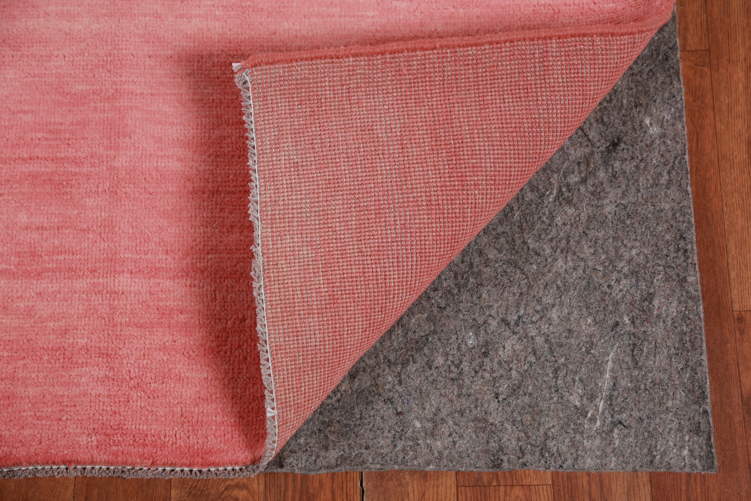 Modern Pink Solid Gabbeh Vegetable Dye Area Rug 6x9
