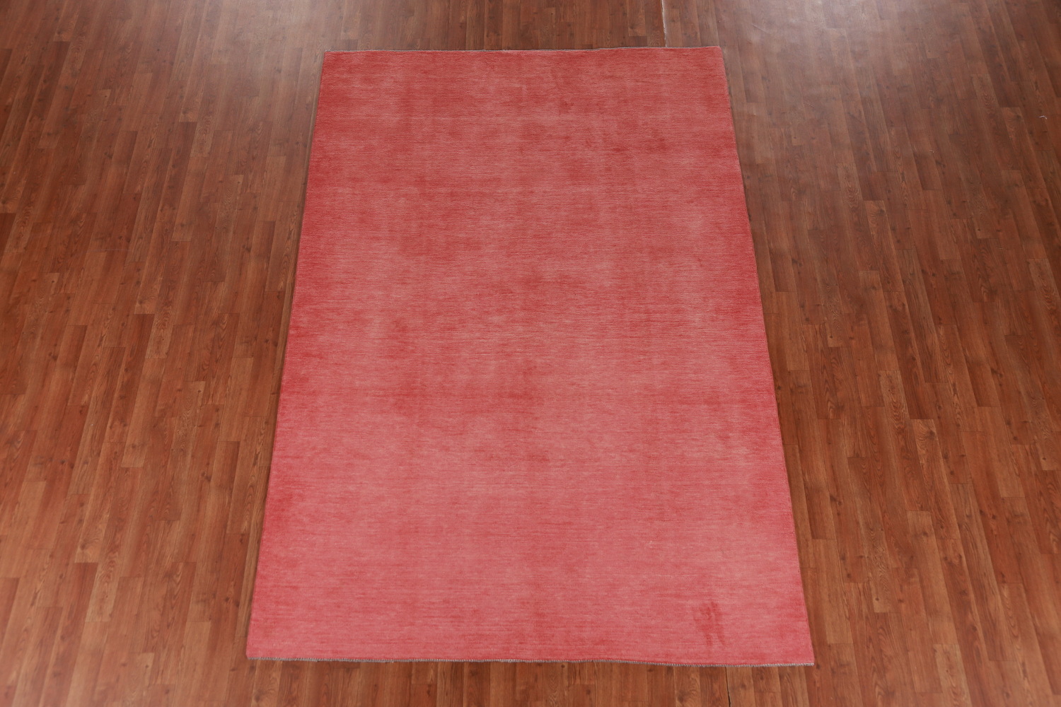 Modern Pink Solid Gabbeh Vegetable Dye Area Rug 6x9