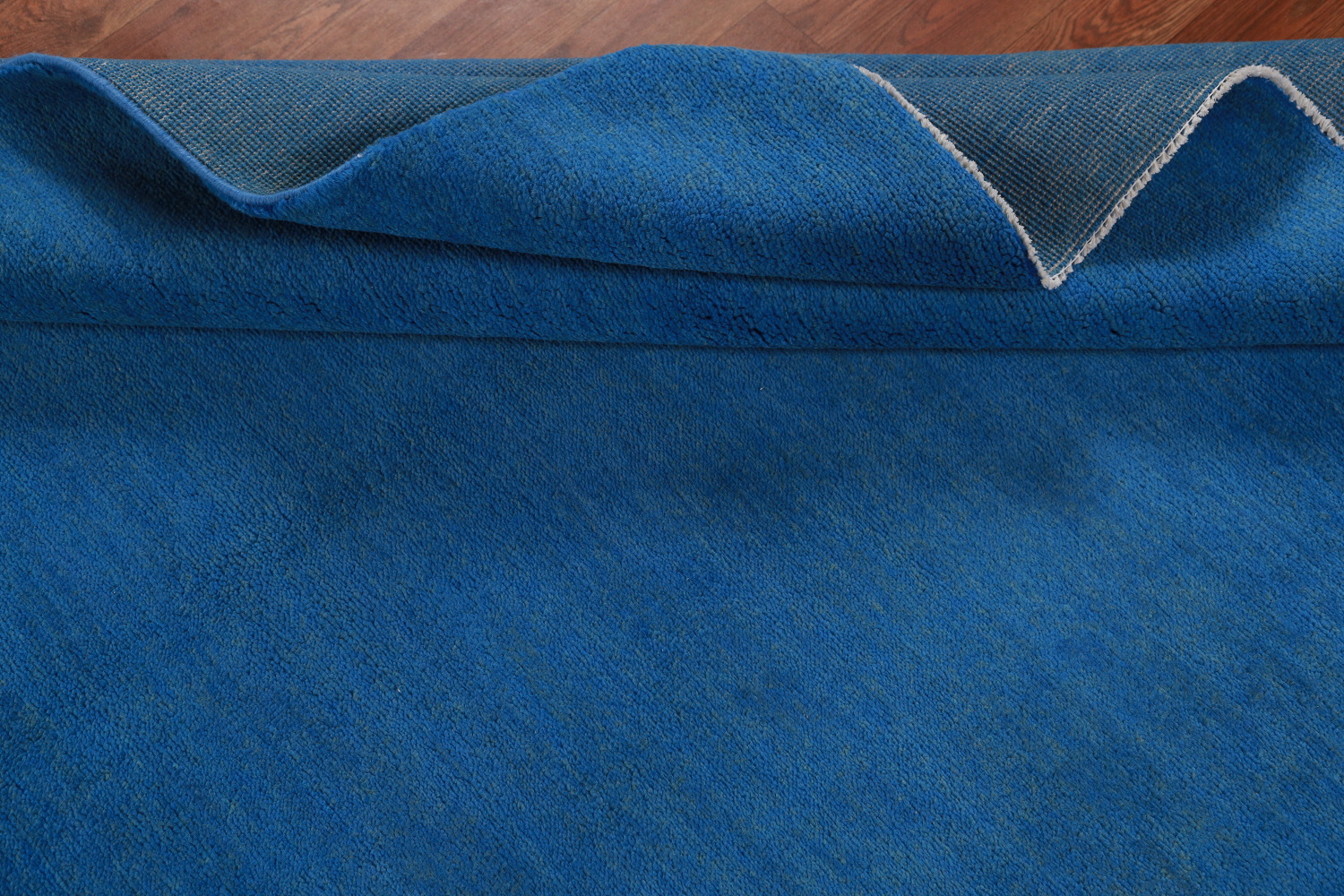 Vegetable Dye Blue Gabbeh Persian Area Rug 5x10