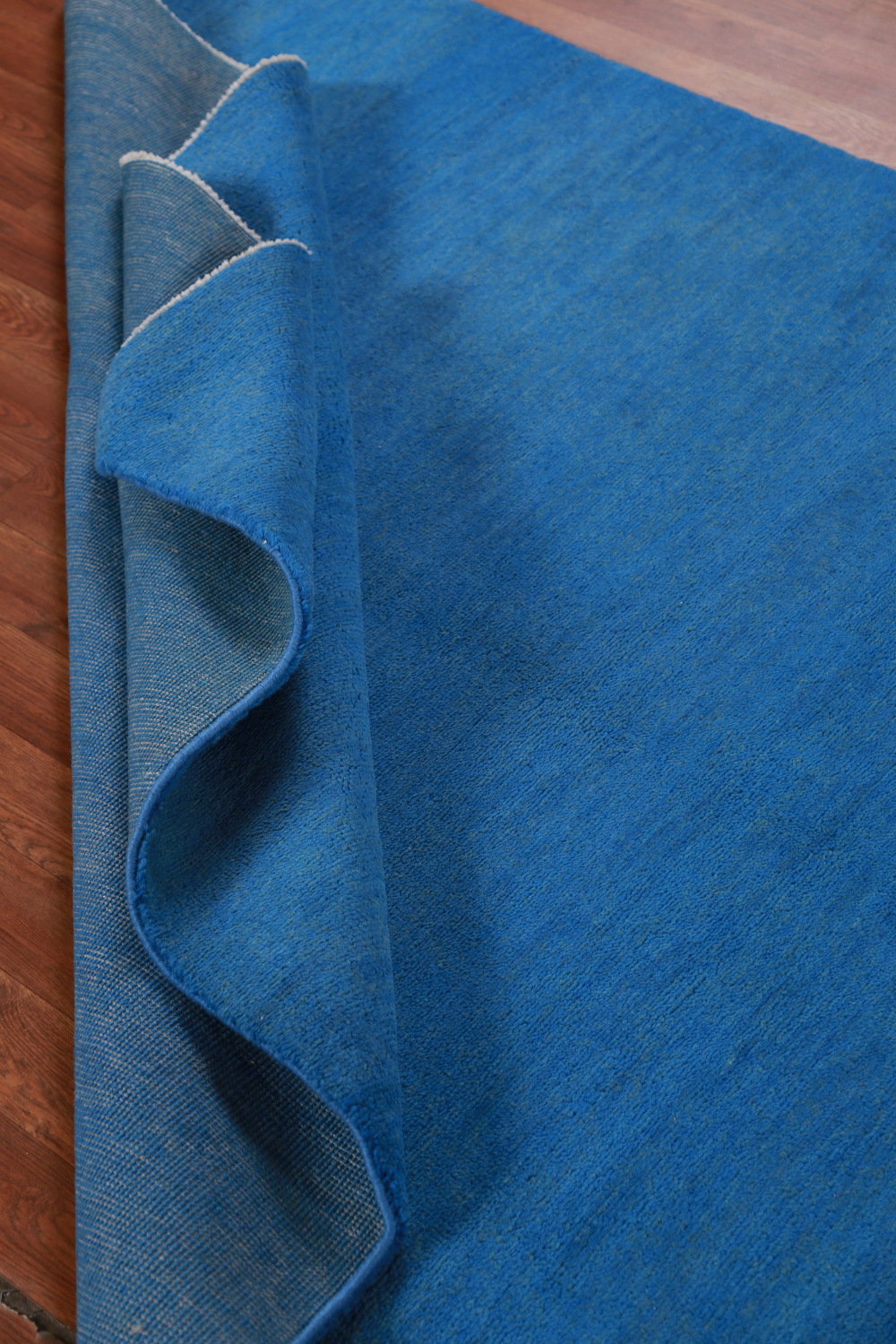 Vegetable Dye Blue Gabbeh Persian Area Rug 5x10