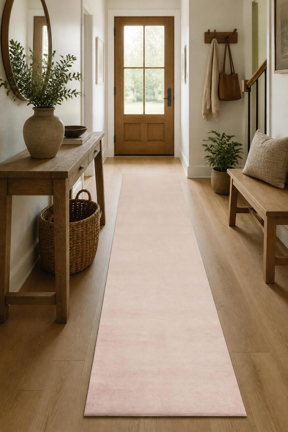 Soft Beige with Pink Undertone Runner 3x8