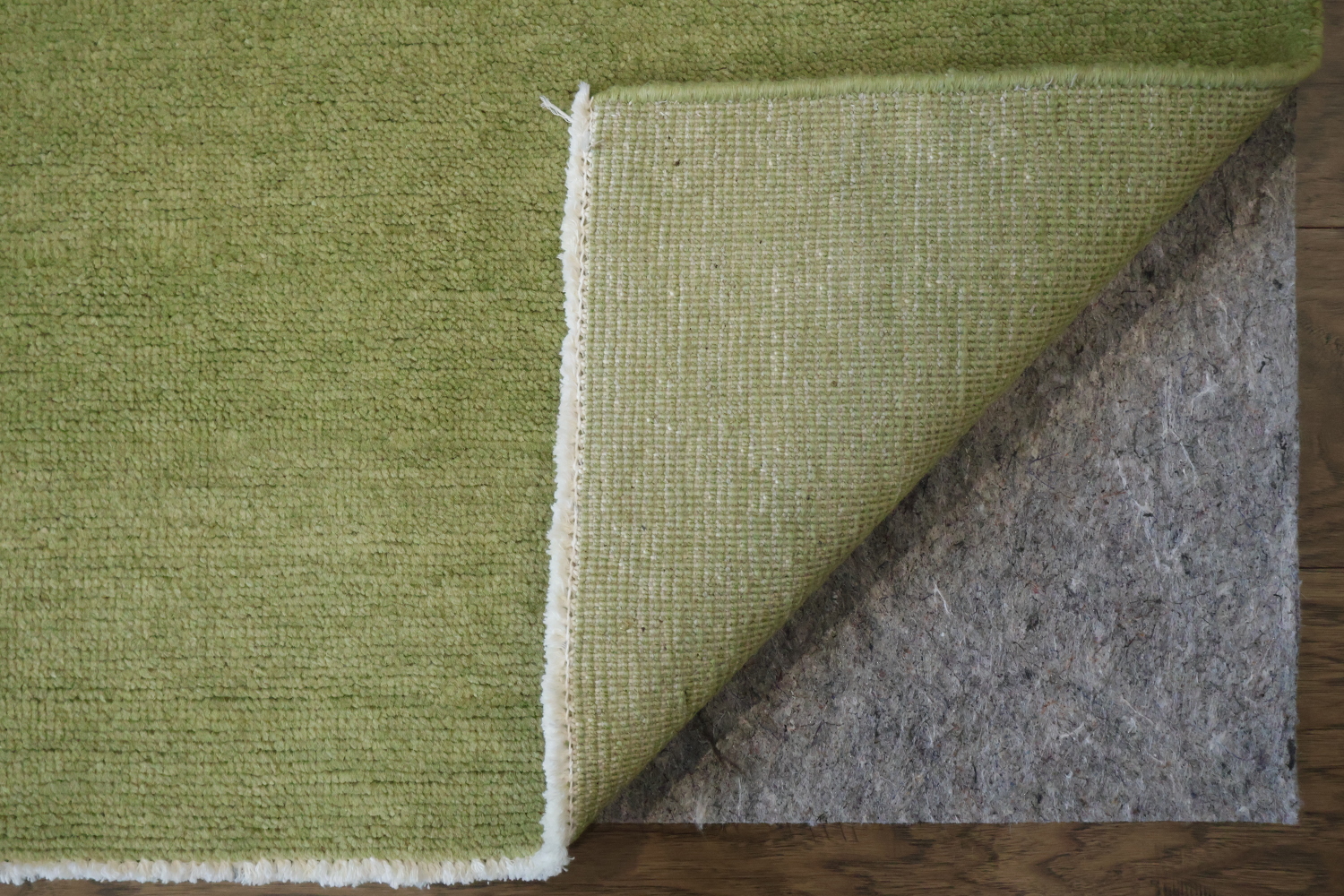 Contemporary Minimalist Gabbeh Persian Runner Rug in Subtle Olive Green 3x9 ft