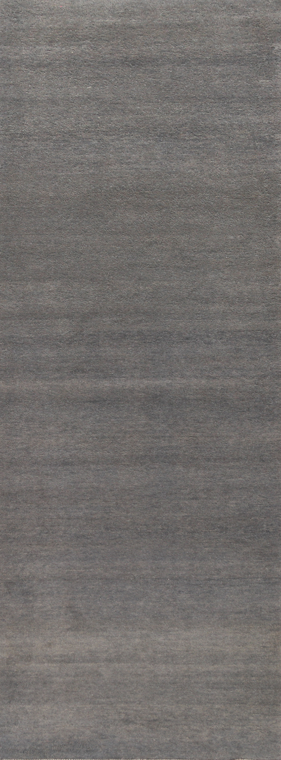 Vegetable Dye Gray Gabbeh Persian Runner Rug 3x10
