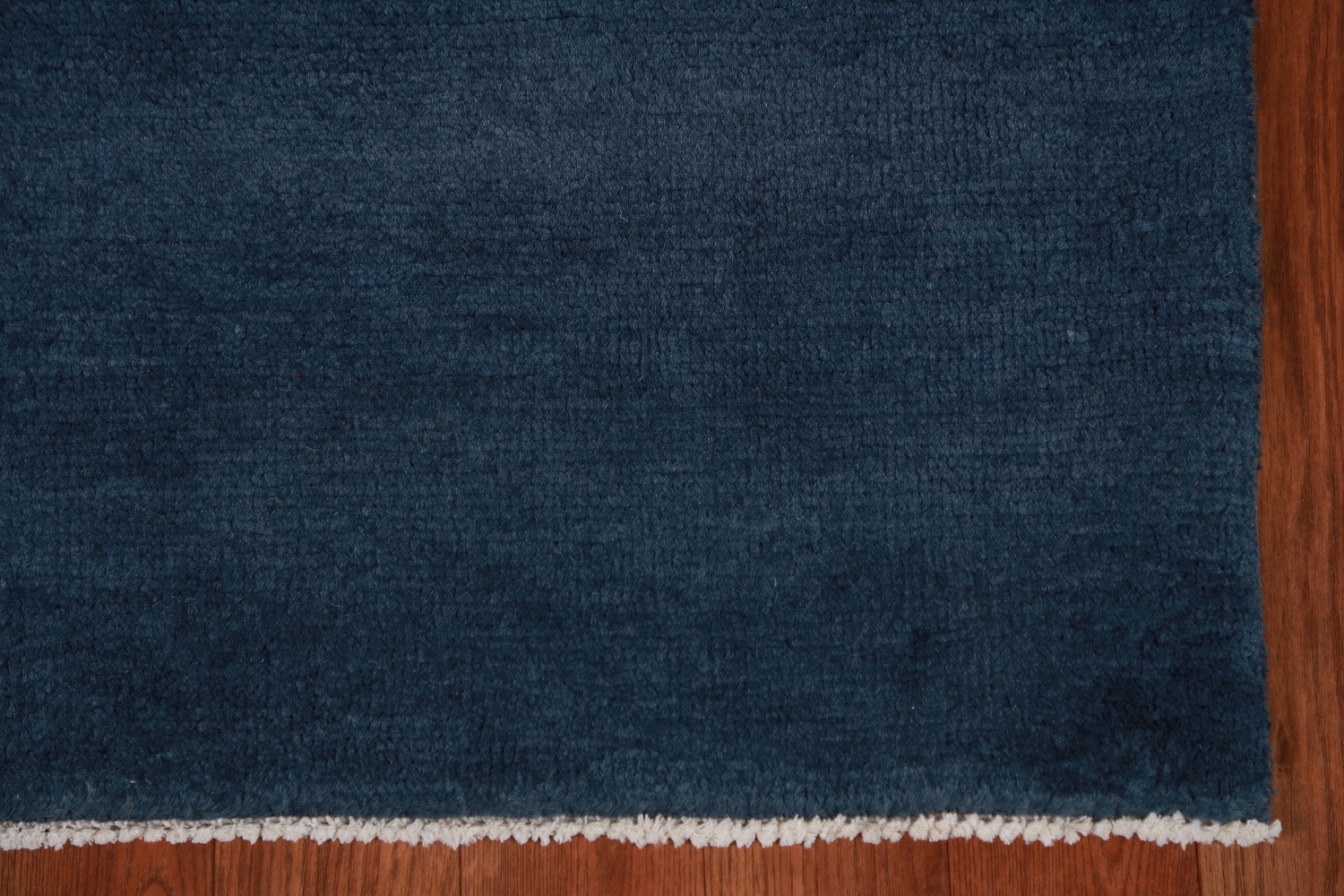 Navy Blue Modern Gabbeh Vegetable Dye Runner Rug 3x8