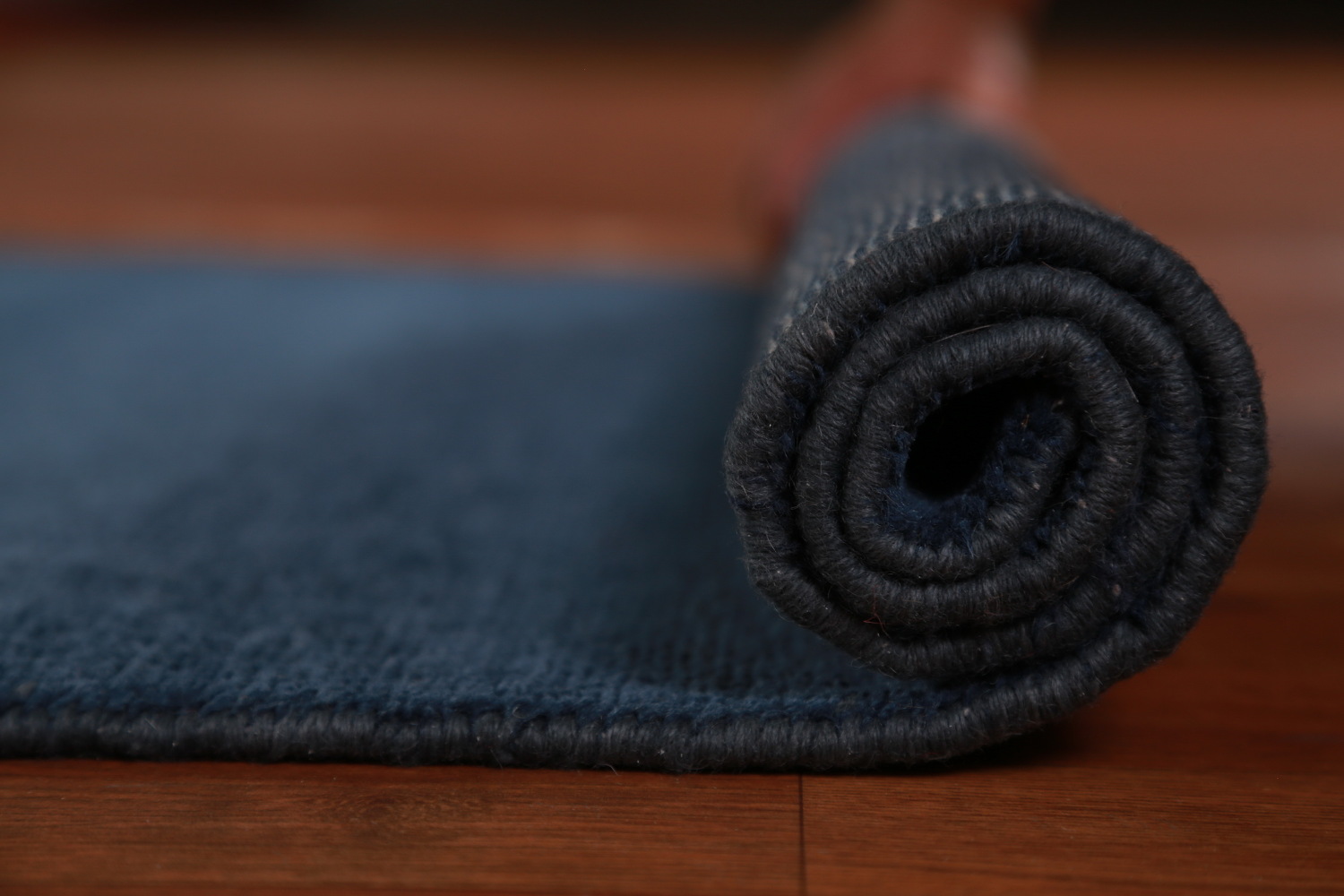 Navy Blue Modern Gabbeh Vegetable Dye Runner Rug 3x8