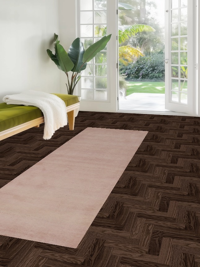 Vegetable Dye Pink Gabbeh Persian Runner Rug 3x8