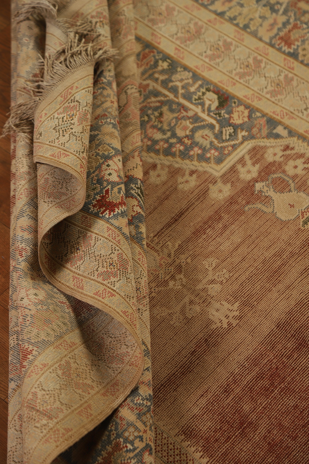 Pre-1900 Antique Vegetable Dye Silk Anatolian Turkish Rug 4x6