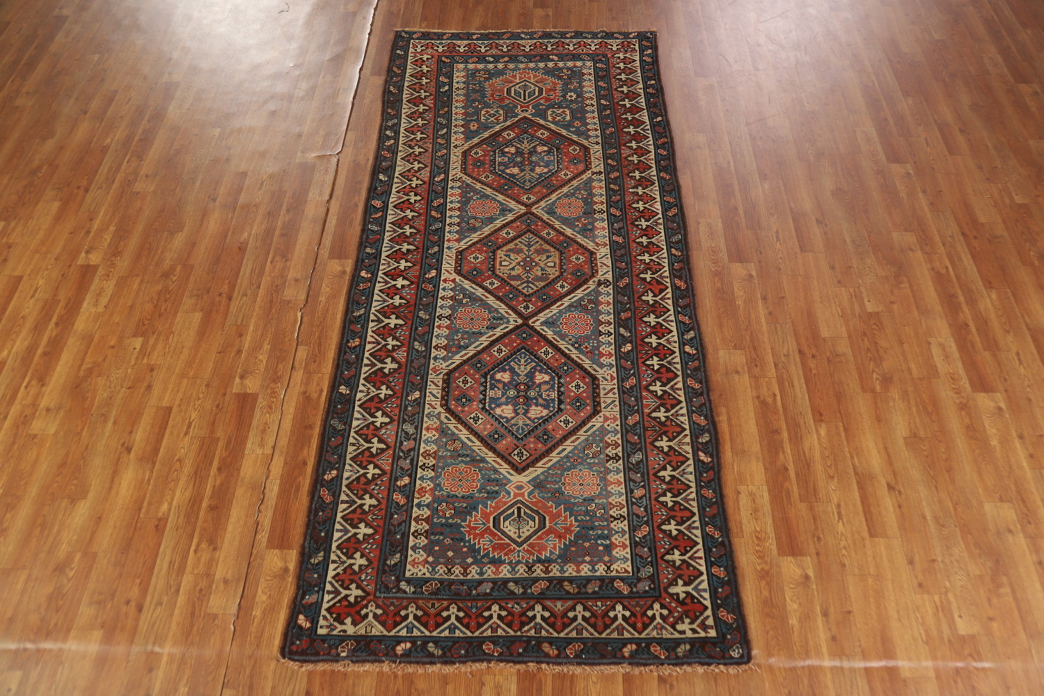 Pre-1900 Antique Kazak Oriental Rug 4x8