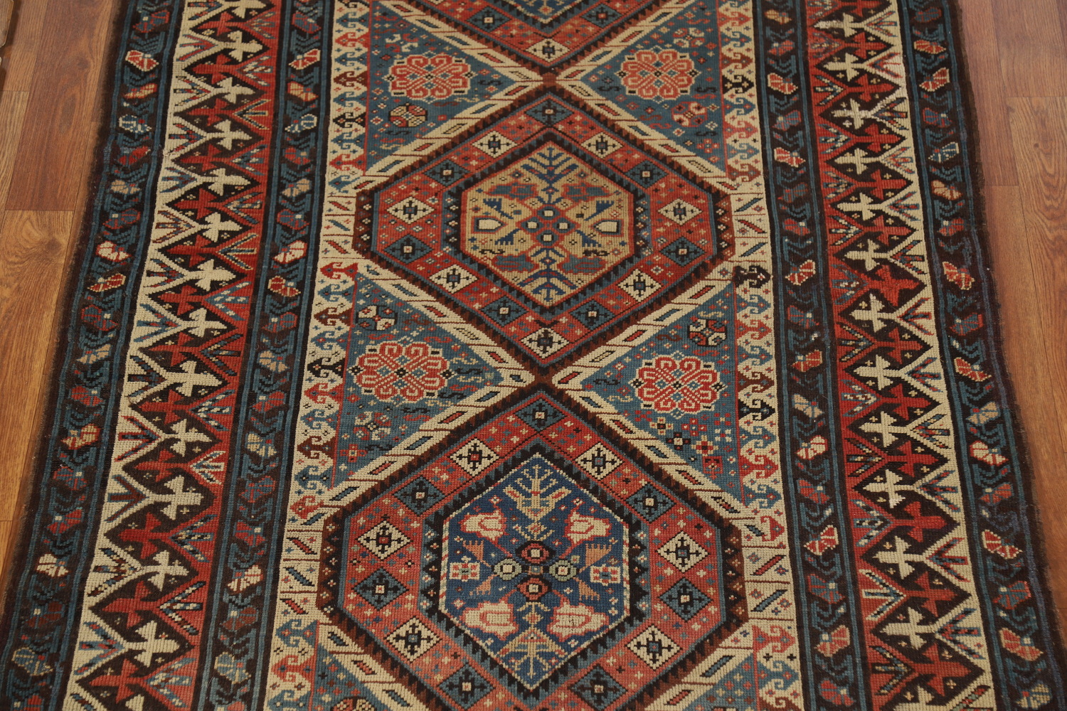 Pre-1900 Antique Kazak Oriental Rug 4x8