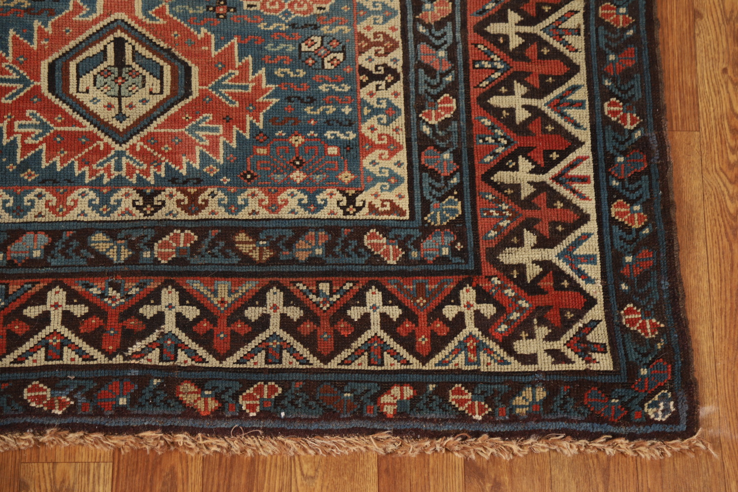 Pre-1900 Antique Kazak Oriental Rug 4x8