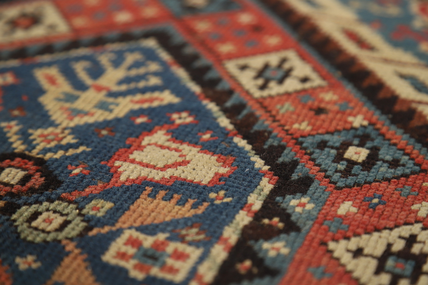 Pre-1900 Antique Kazak Oriental Rug 4x8