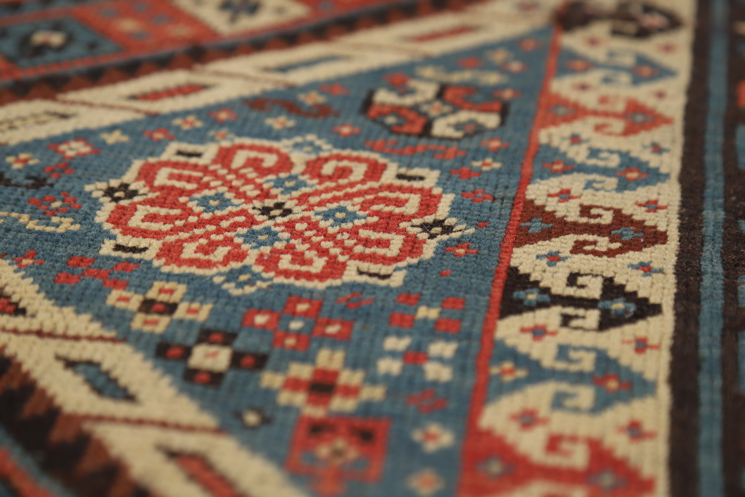 Pre-1900 Antique Kazak Oriental Rug 4x8