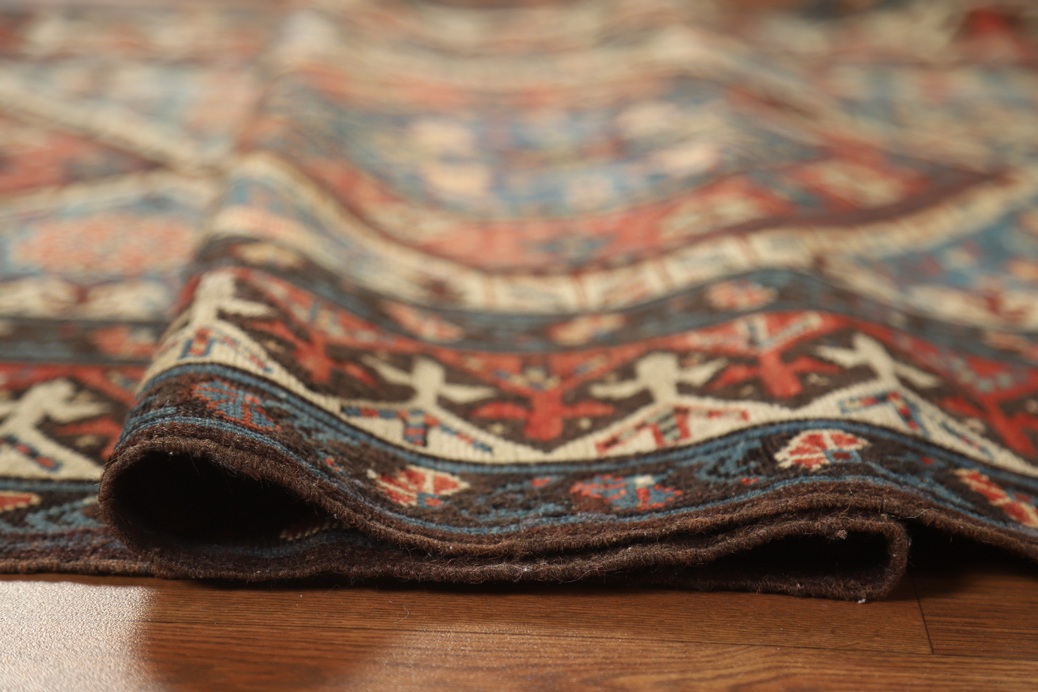 Pre-1900 Antique Kazak Oriental Rug 4x8
