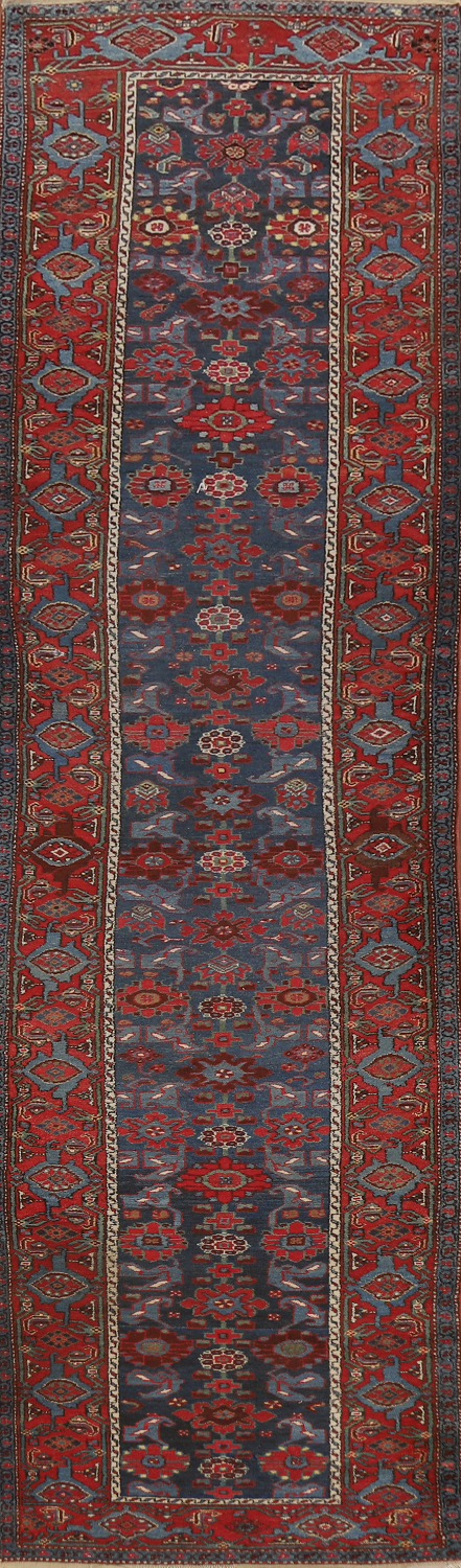 Antique Vegetable Dye Heriz Bakhshayesh Persian Runner Rug 3x16