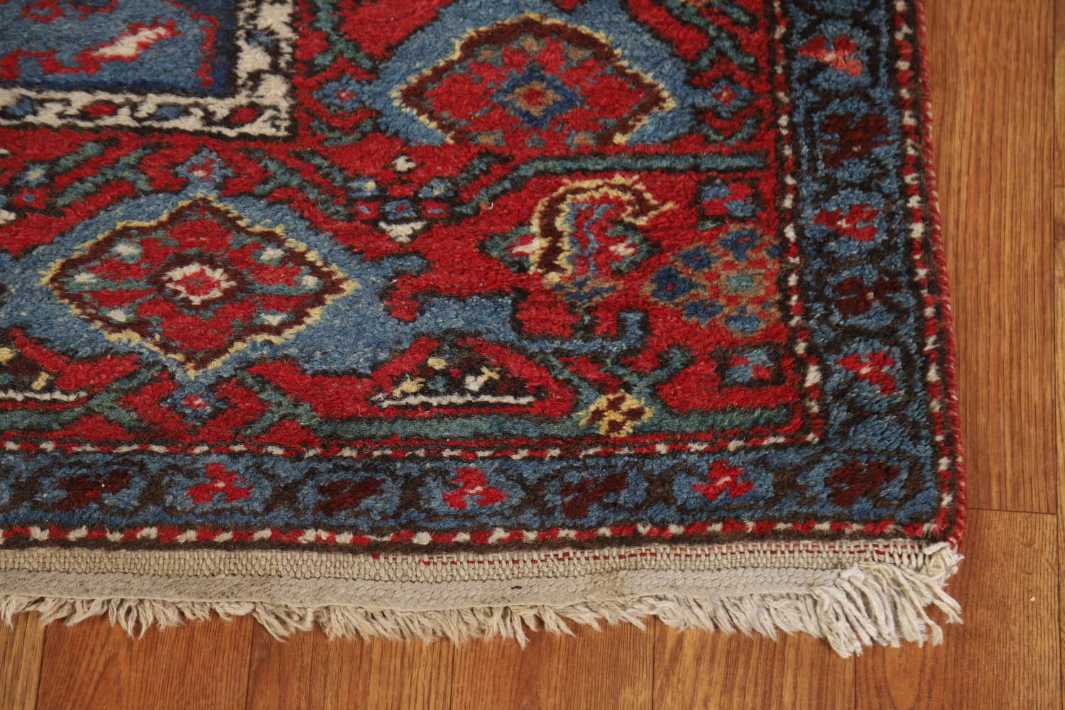 Antique Vegetable Dye Heriz Bakhshayesh Persian Runner Rug 3x16