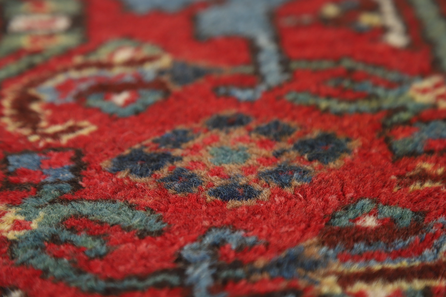 Antique Vegetable Dye Heriz Bakhshayesh Persian Runner Rug 3x16