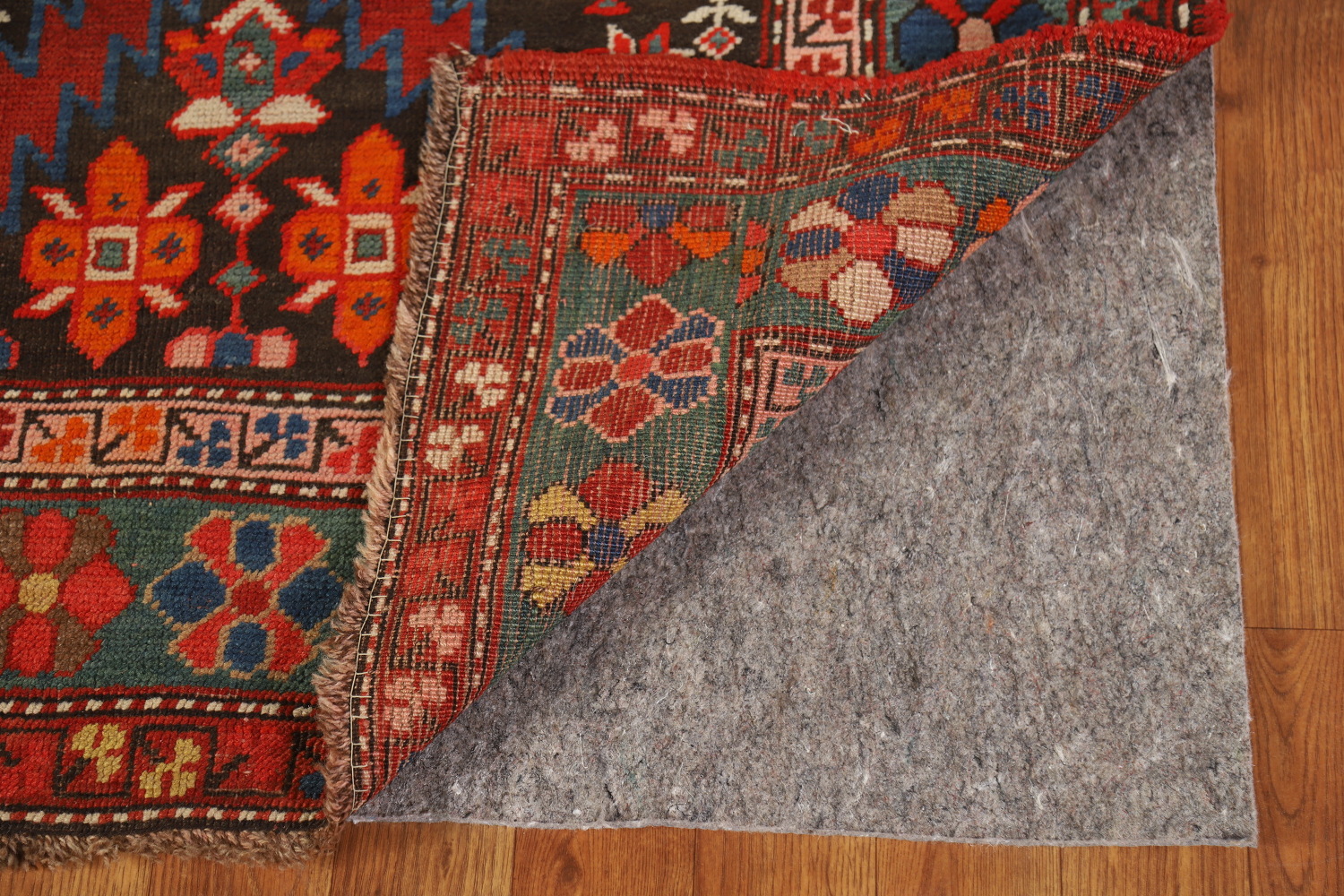 Pre-1900 Antique Kazak Vegetable Dye Runner Rug 3x12