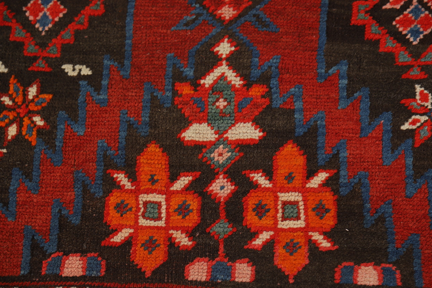 Pre-1900 Antique Kazak Vegetable Dye Runner Rug 3x12