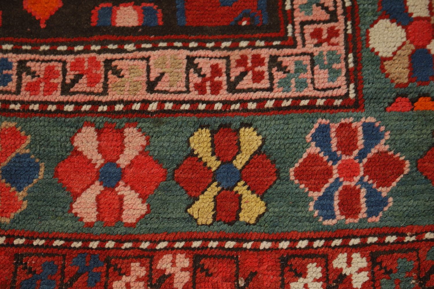 Pre-1900 Antique Kazak Vegetable Dye Runner Rug 3x12
