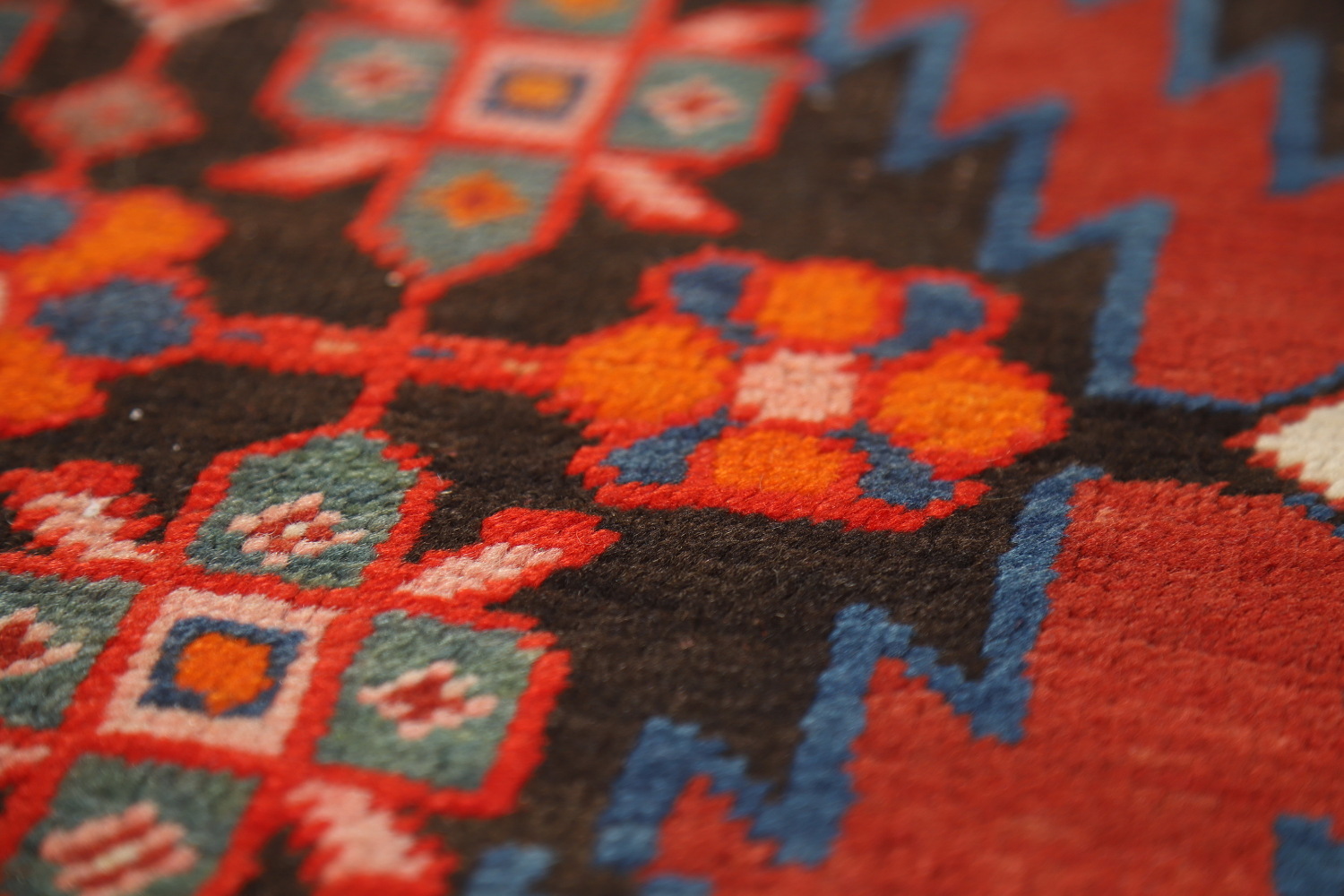 Pre-1900 Antique Kazak Vegetable Dye Runner Rug 3x12