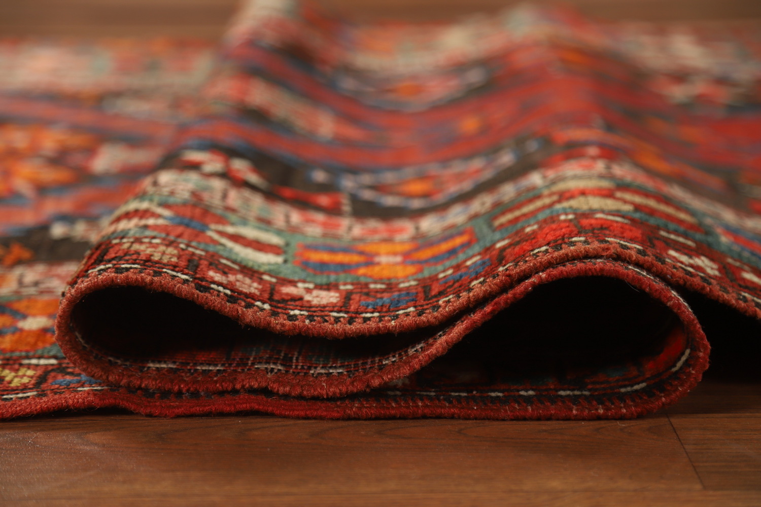 Pre-1900 Antique Kazak Vegetable Dye Runner Rug 3x12
