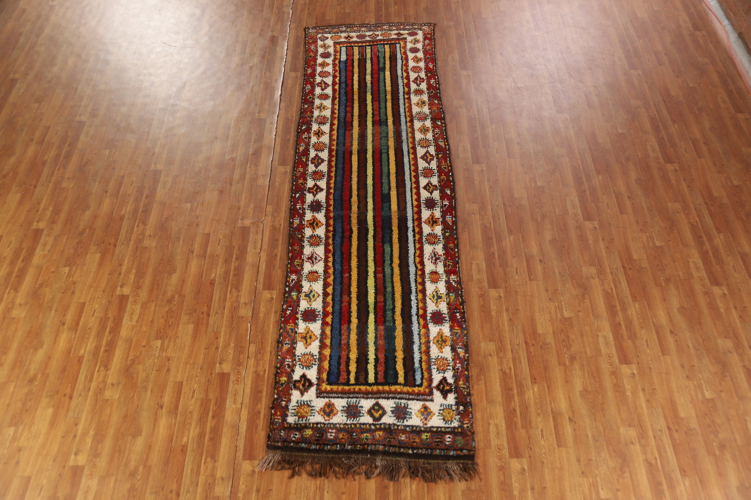 Vegetable Dye Gabbeh Persian Runner Rug 4x12