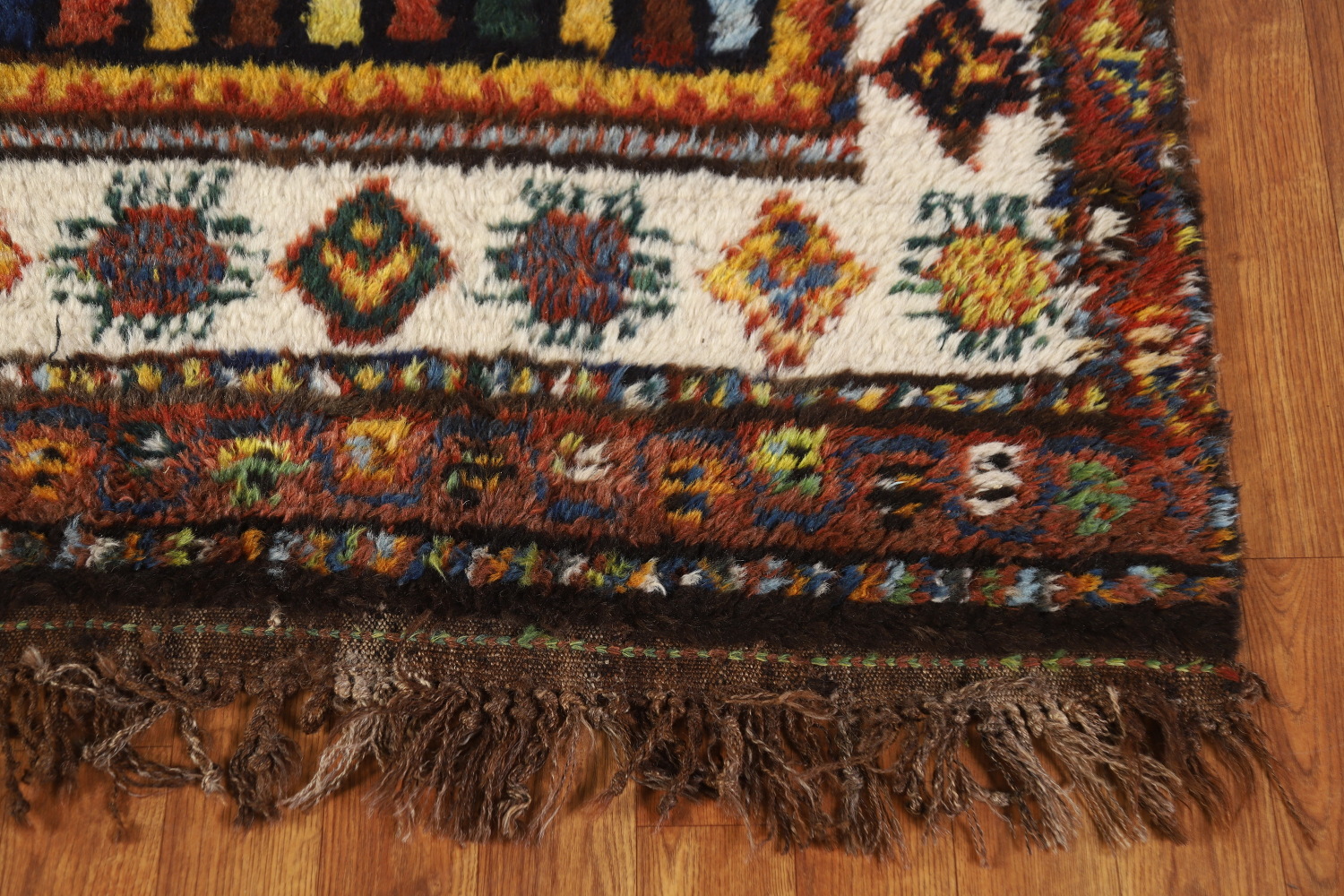 Vegetable Dye Gabbeh Persian Runner Rug 4x12