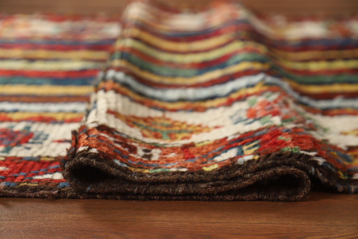 Vegetable Dye Gabbeh Persian Runner Rug 4x12