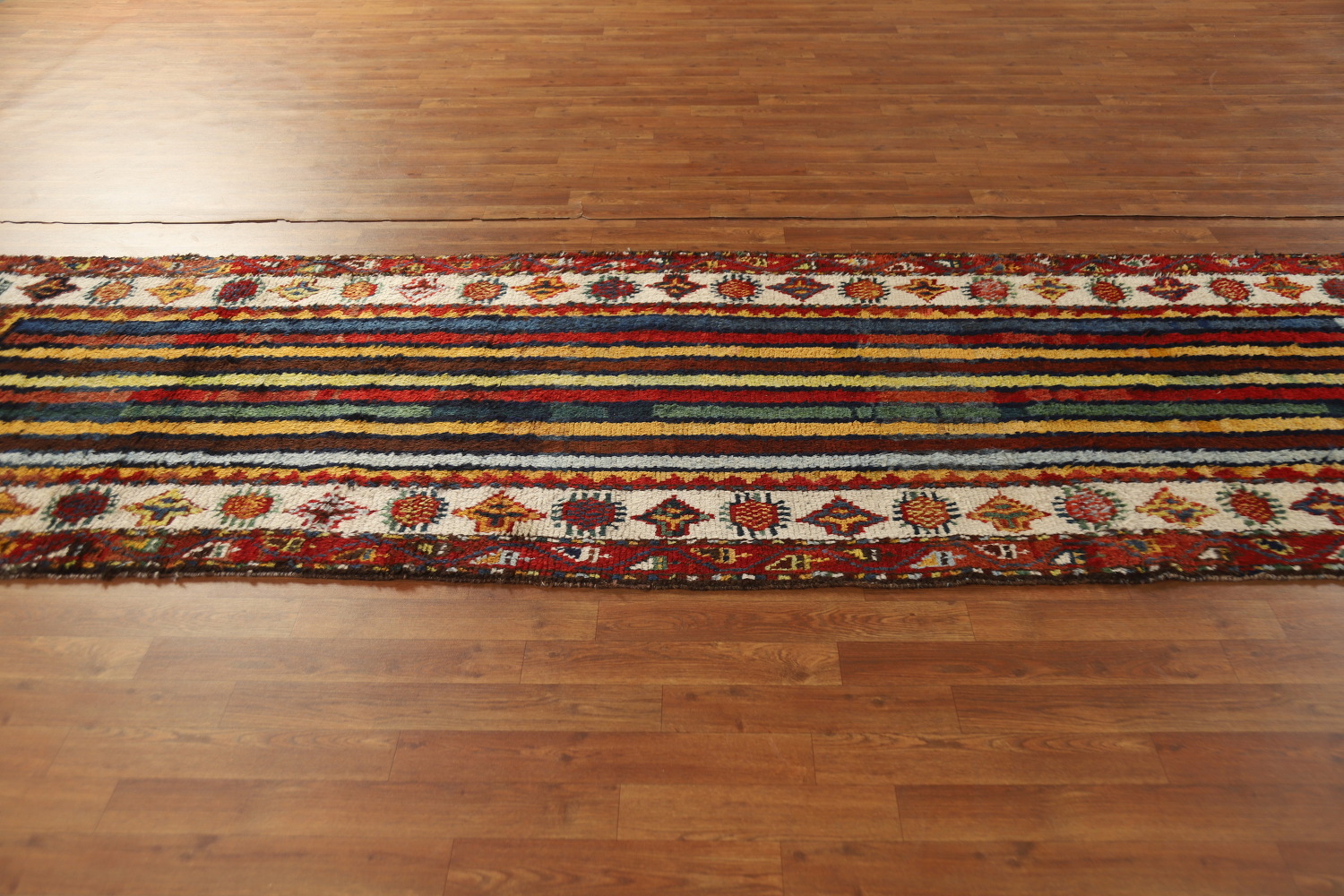 Vegetable Dye Gabbeh Persian Runner Rug 4x12