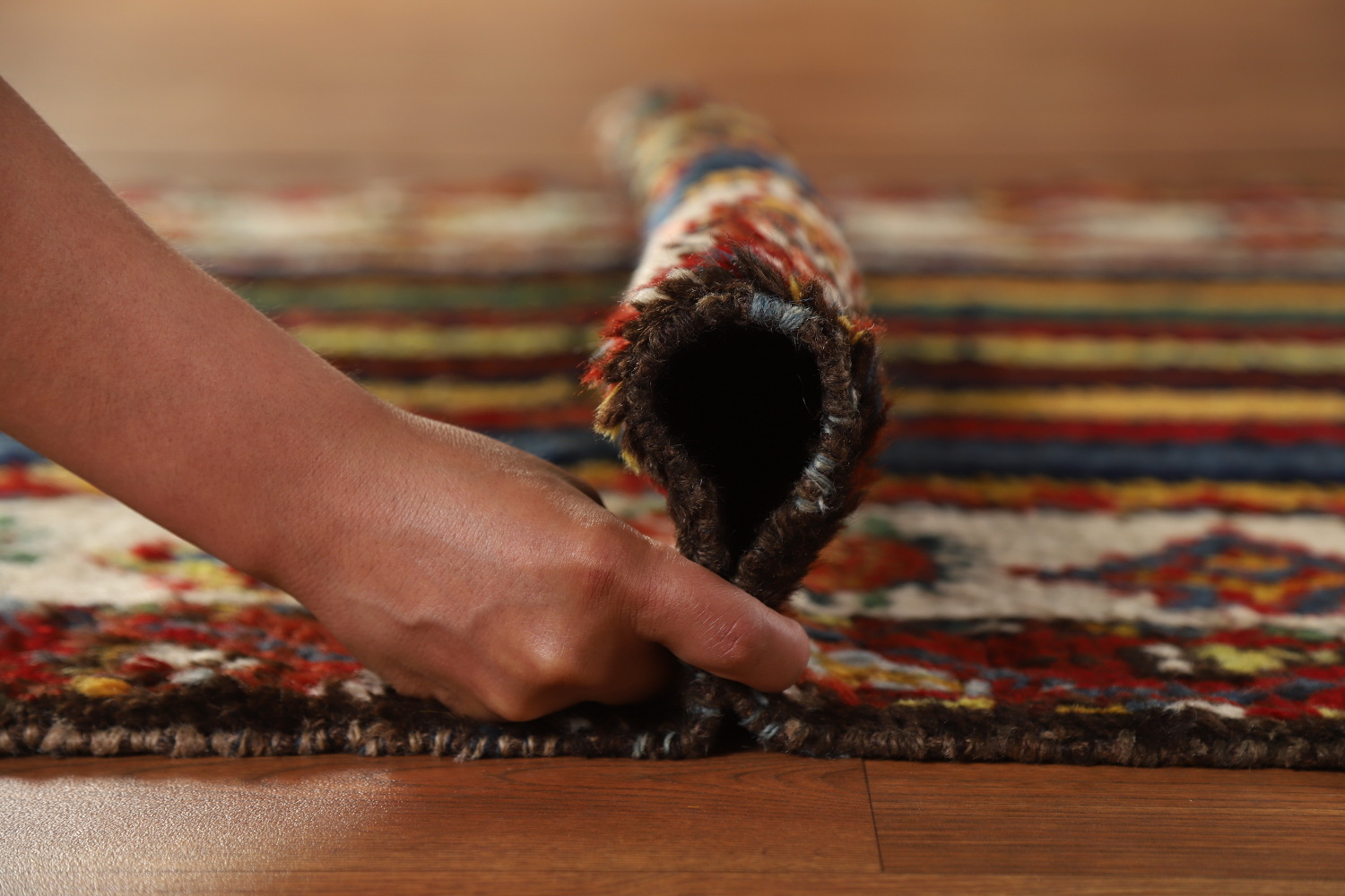 Vegetable Dye Gabbeh Persian Runner Rug 4x12