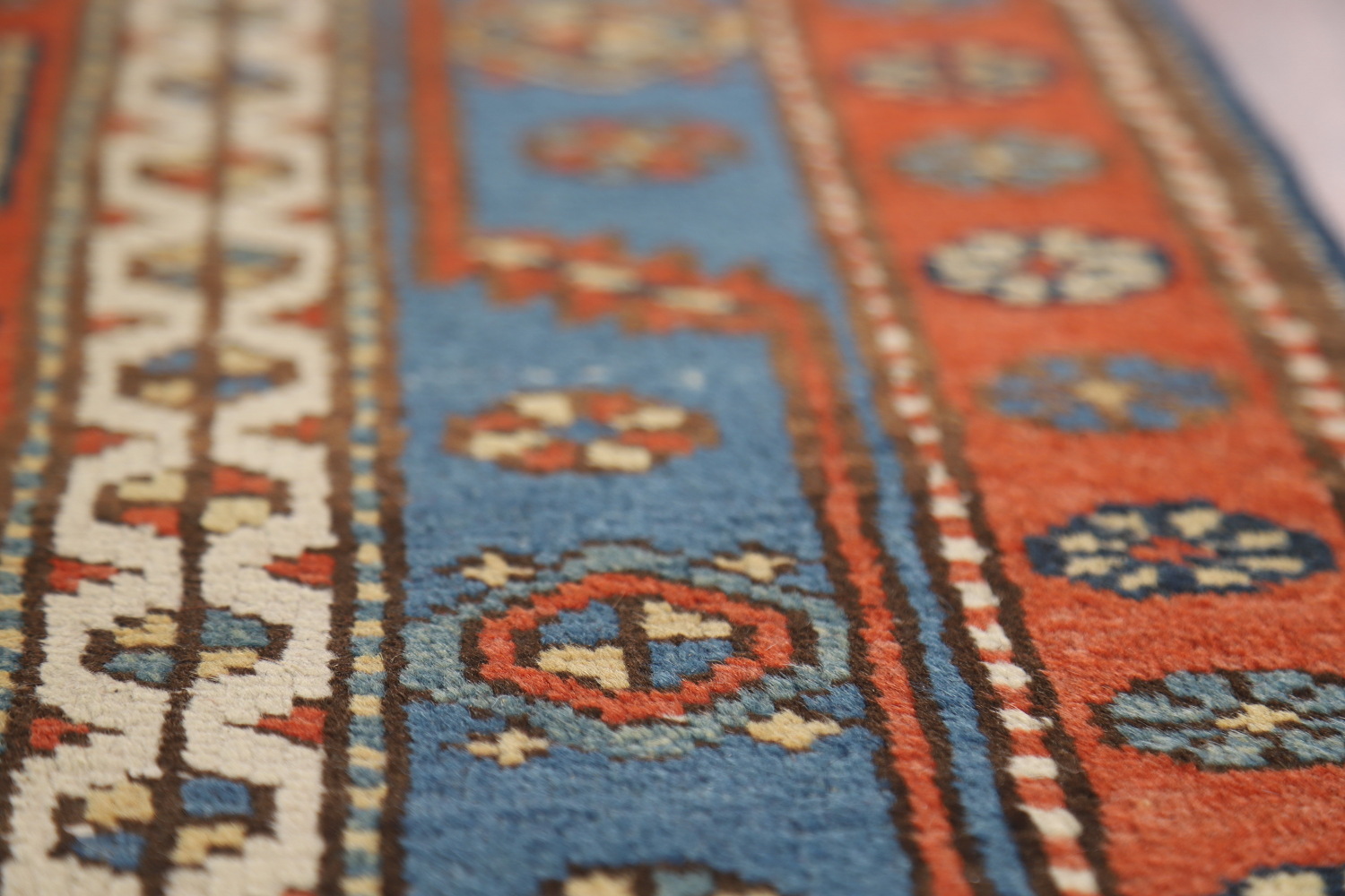 Vegetable Dye Antique Heriz Serapi Persian Runner Rug 3x13