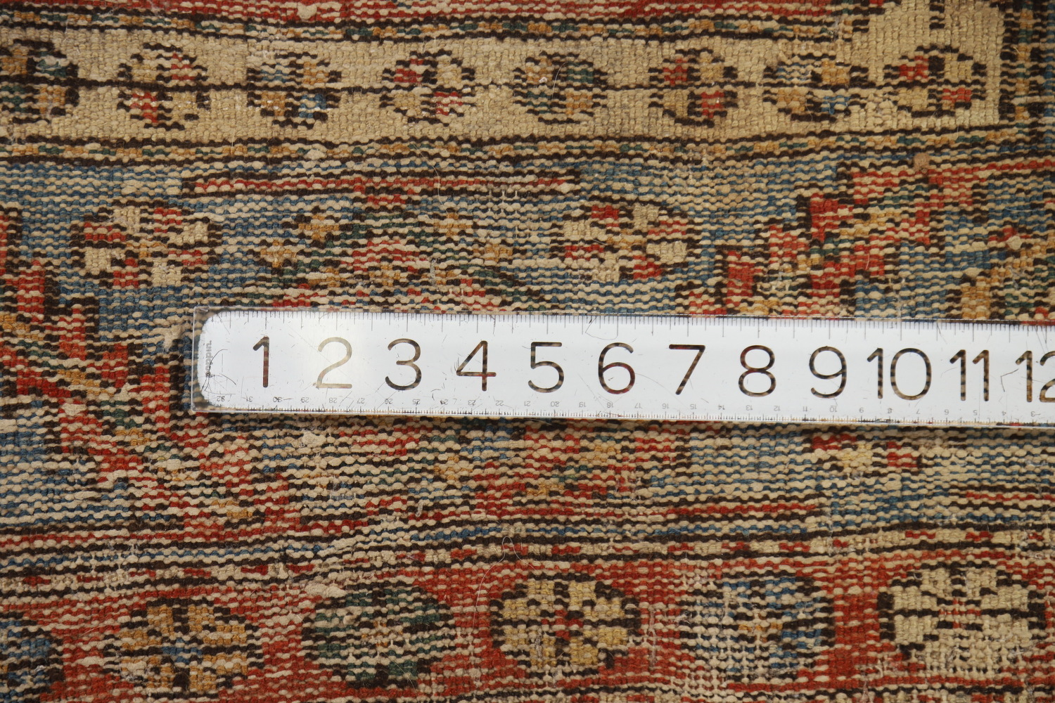 Vegetable Dye Antique Heriz Serapi Persian Runner Rug 3x13