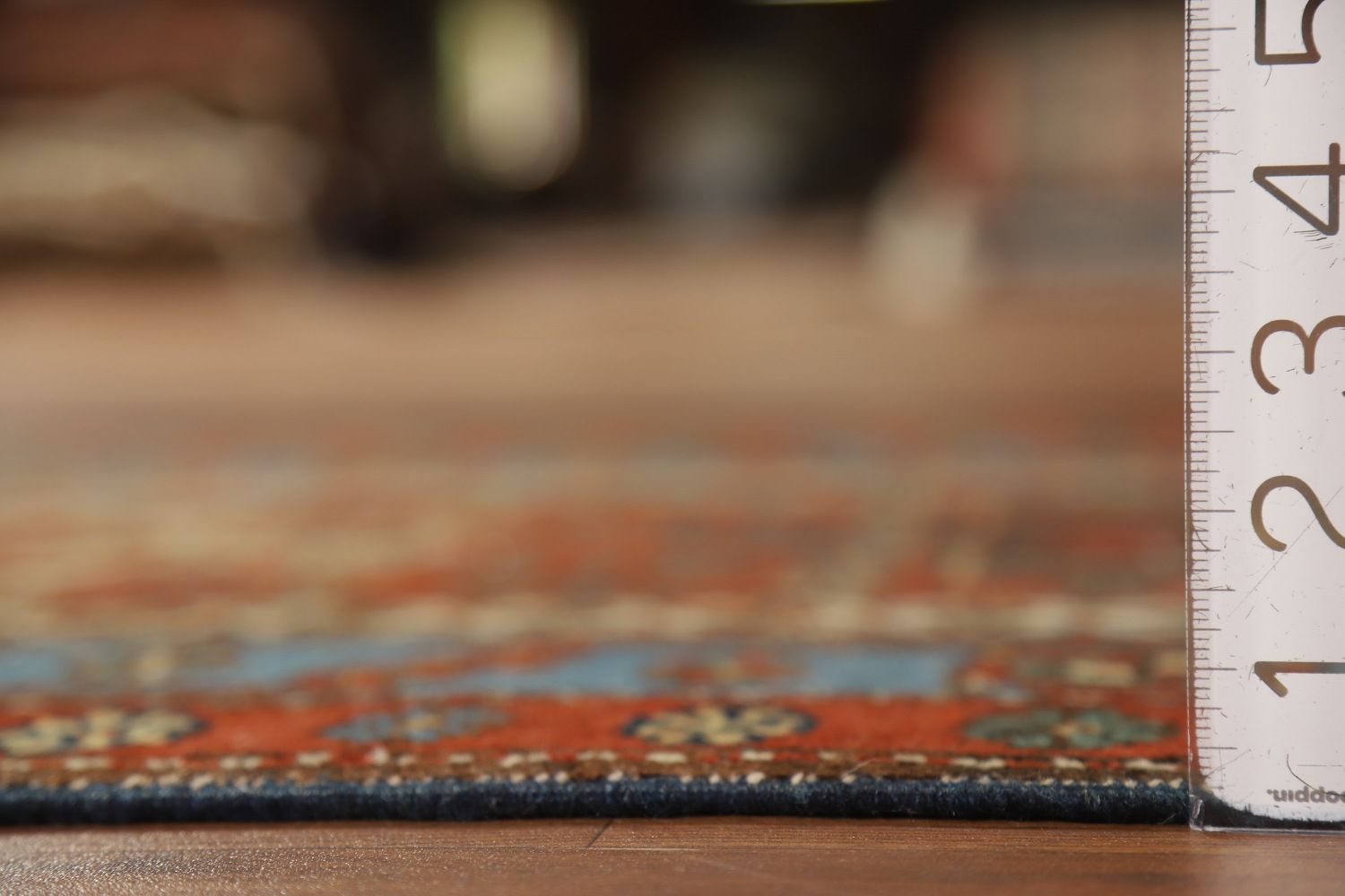 Vegetable Dye Antique Heriz Serapi Persian Runner Rug 3x13