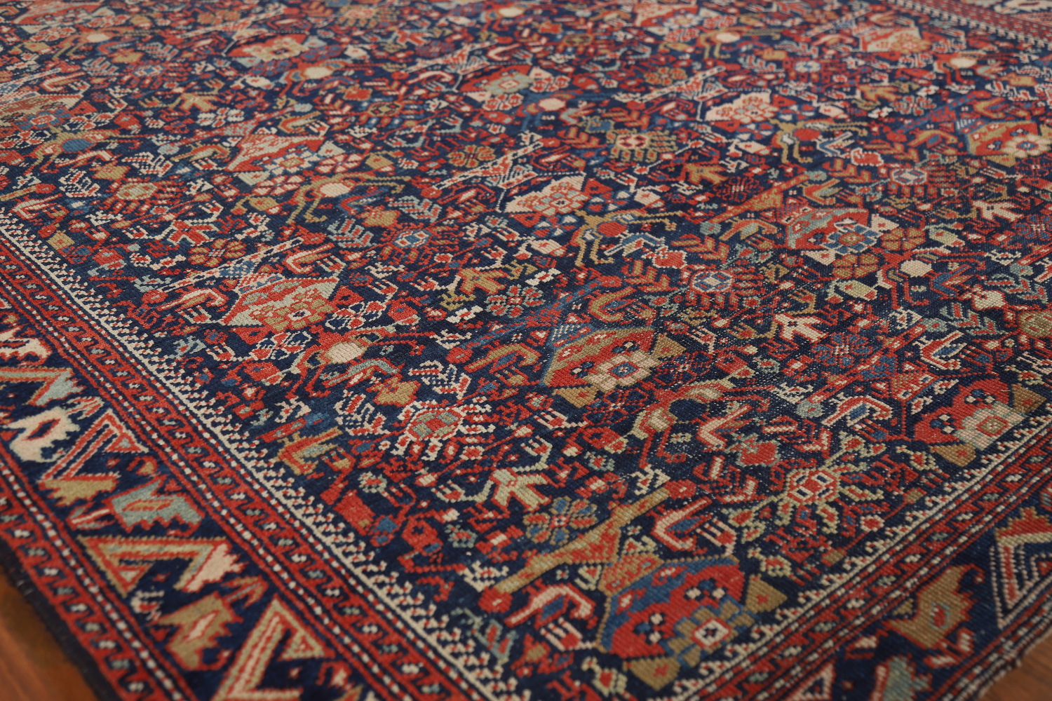 Pre-1900 Antique Vegetable Dye Malayer Persian Rug 4x6