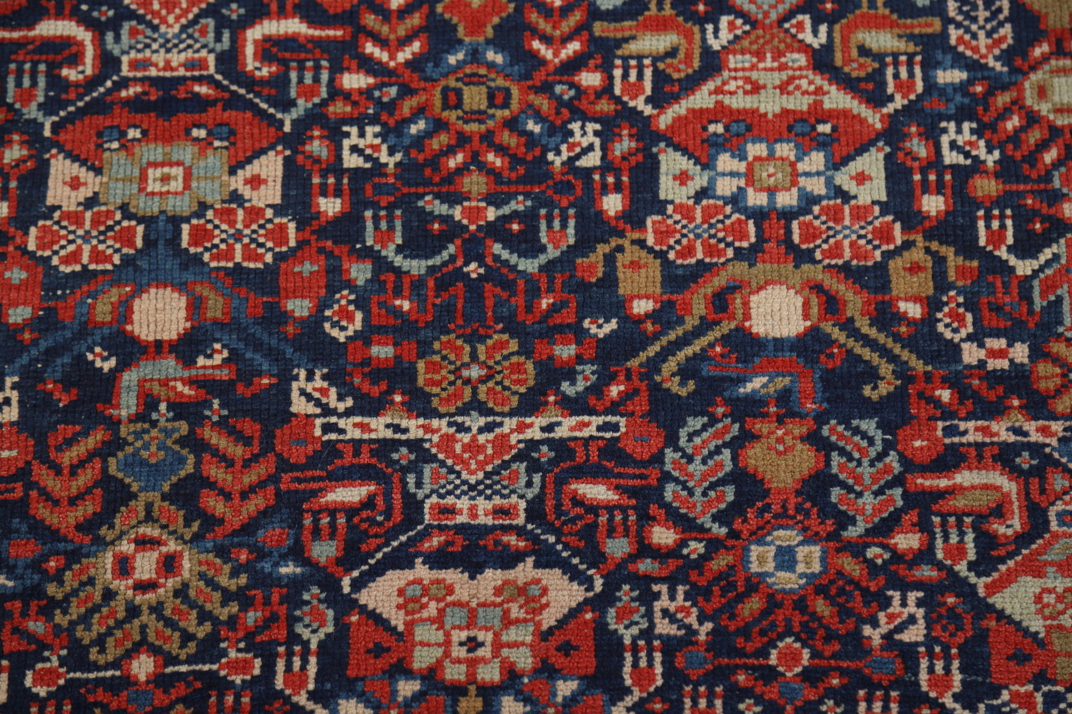 Pre-1900 Antique Vegetable Dye Malayer Persian Rug 4x6
