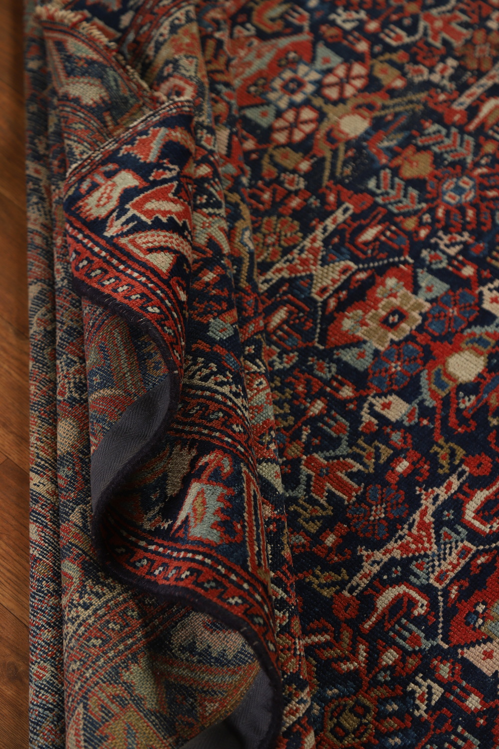 Pre-1900 Antique Vegetable Dye Malayer Persian Rug 4x6