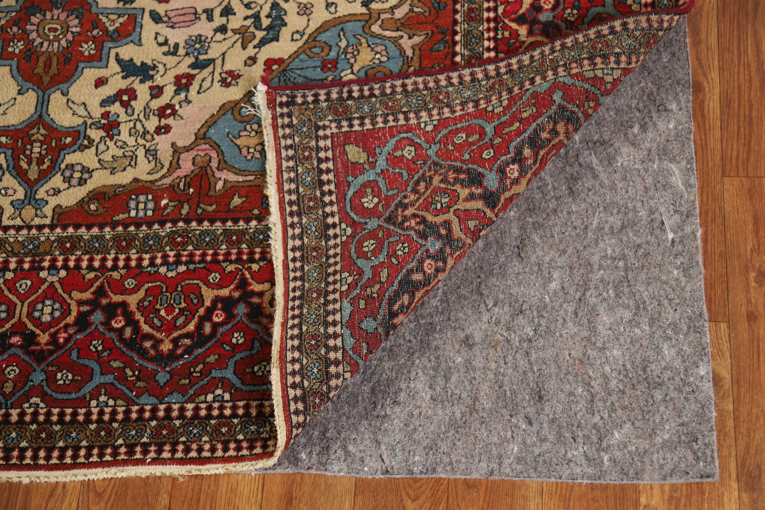 Pre-1900 Antique Vegetable Dye Isfahan Ahmad Persian Rug 4x7